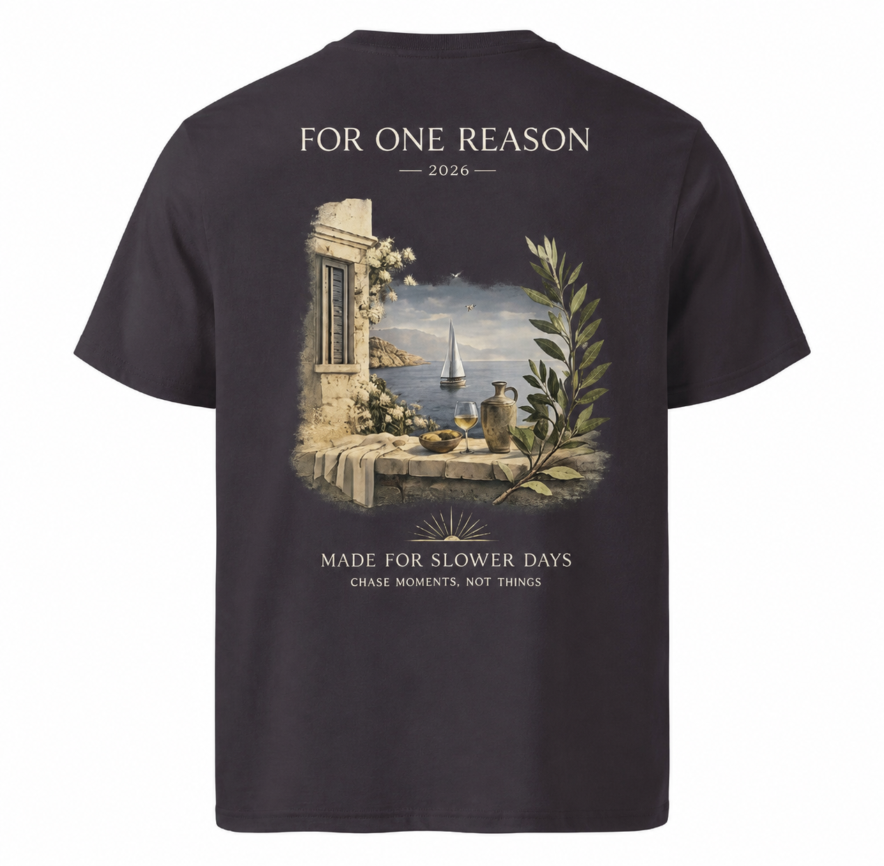 MADE FOR SLOWER DAYS CHASE MOMENTS NOT THINGS - Unisex Cotton T-Shirt